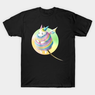 Kawaii Cotton Candy Dragon - With Background T-Shirt